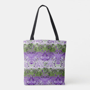 Bolsa Tote Dragão do Genderqueer Damask - Sinalizador do Orgu