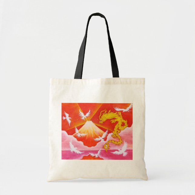 Bolsa Tote Dragão Dourado★ (Frente)