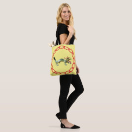 Bolsa Tote - Dragão e Sombra com Corrente Vermelha
