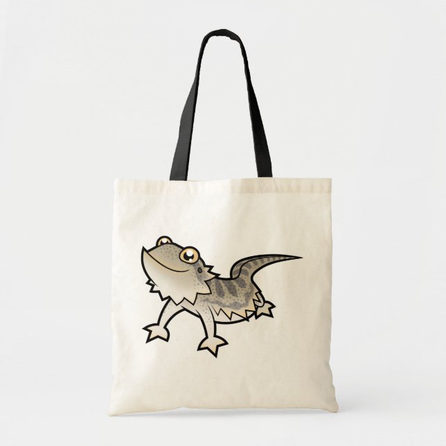 Bolsa Tote Dragão farpado dos desenhos animados/dragão de (Frente)