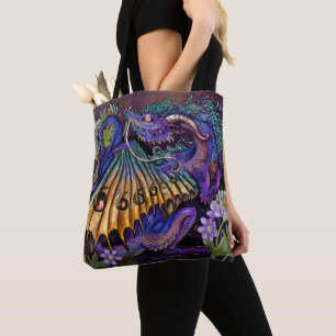 Bolsa Tote Dragão Floral