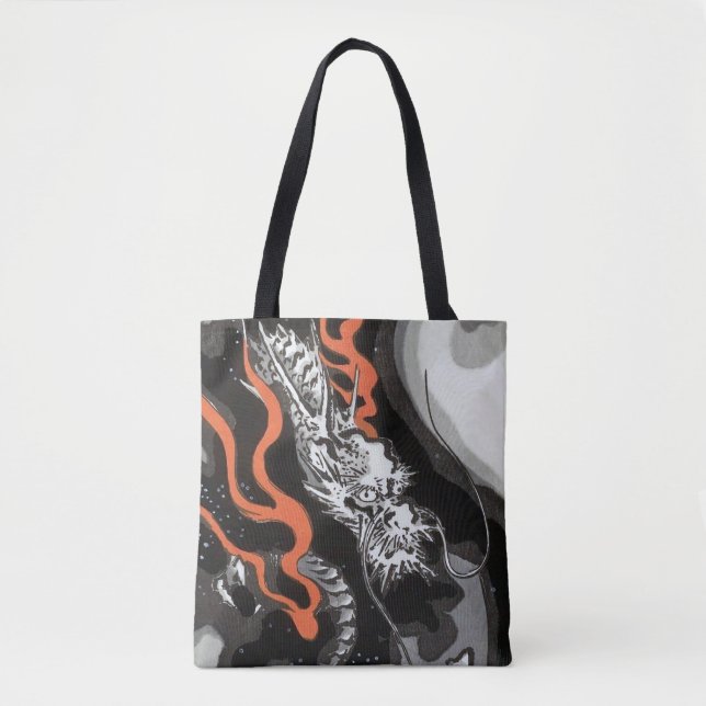 Bolsa Tote Dragão, Hiroshige, Ukiyo-e (Frente)
