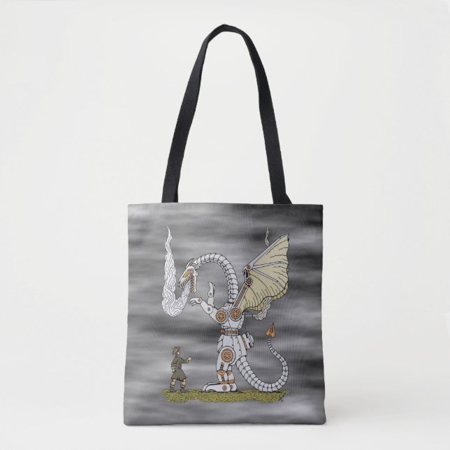 Bolsa Tote Dragão Mecânico (Frente)