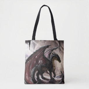 Bolsa Tote Dragão Na Caverna