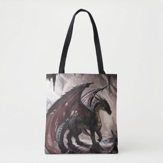 Bolsa Tote Dragão Na Caverna (Frente)