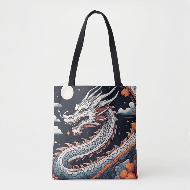 bolsa tote dragão noturno (Frente)