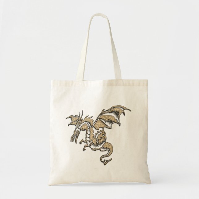 Bolsa Tote Dragão ouro (Frente)