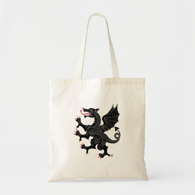 Bolsa Tote Dragão Rampante Sable (Frente)