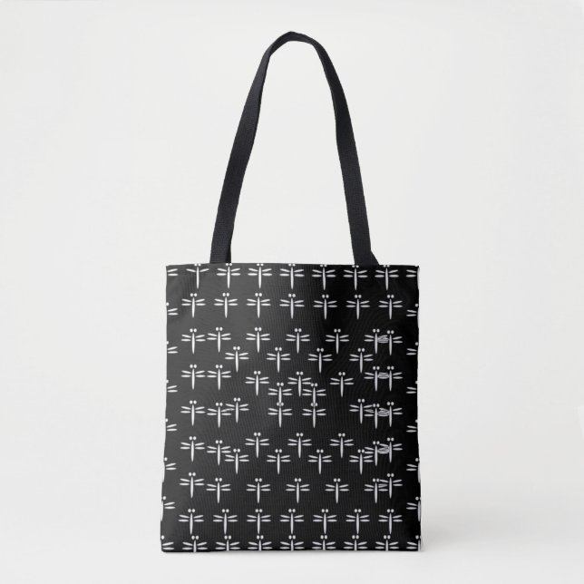 Bolsa Tote Dragões em preto (Frente)