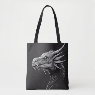 Bolsa Tote Dragon Fantástico Wild Nature Animal Illustração