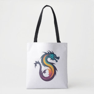 Bolsa Tote Dragon Vetor Art Animal Modern Urban City Graphic