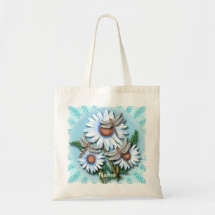 Bolsa Tote Dragonfly Blue Daisies