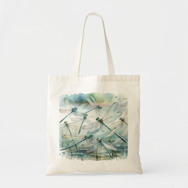 Bolsa Tote Dragonfly Dance REF181 - Watercolor (Frente)