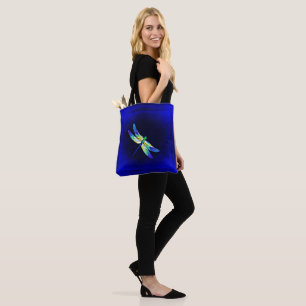 Bolsa Tote Dragonfly Electric Blue - Personalize com um nome