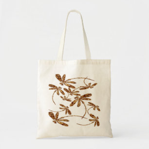 Bolsa Tote Dragonfly Frenzy Dourado