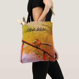 Bolsa Tote Dragonfly On Wire Fence Abstrato Personalizado
