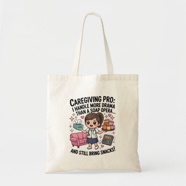 Bolsa Tote Drama de Sabão Cômico Profissional de Cuidados (Frente)