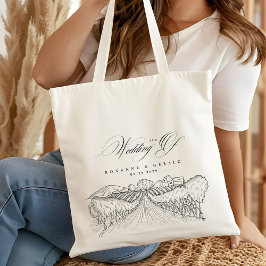 Bolsa Tote Drawn Vineyard Winery Napa Valley Wedding Favor