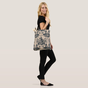 Bolsa Tote Dream Castle Midnight e Ivory Toile de Jouy