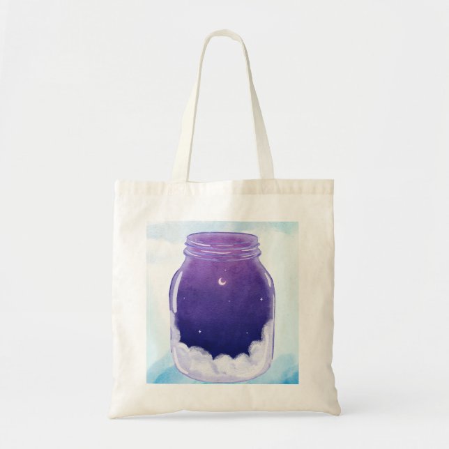 Bolsa Tote Dream Jar Tote Bag – Minimal Night Sky (Frente)