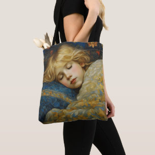 Bolsa Tote Dreamy Dormindo Criança em Filha Floral