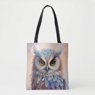 Bolsa Tote Dreamy Fantasy Owl Soft Pastel Colors