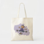 Bolsa Tote Dreidel Boy<br><div class="desc">Desenho infantil de um menino girando o sonho.</div>