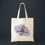 Bolsa Tote Dreidel Boy<br><div class="desc">Desenho infantil de um menino girando o sonho.</div>