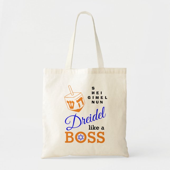Bolsa Tote Dreidel Como Um Chefe Hanukkah (Frente)