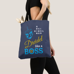 Bolsa Tote Dreidel Divertido Como Um Chefe Hanukkah