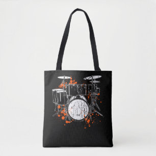 Bolsa Tote Drummer de Música do Conjunto de Tambores Retroati