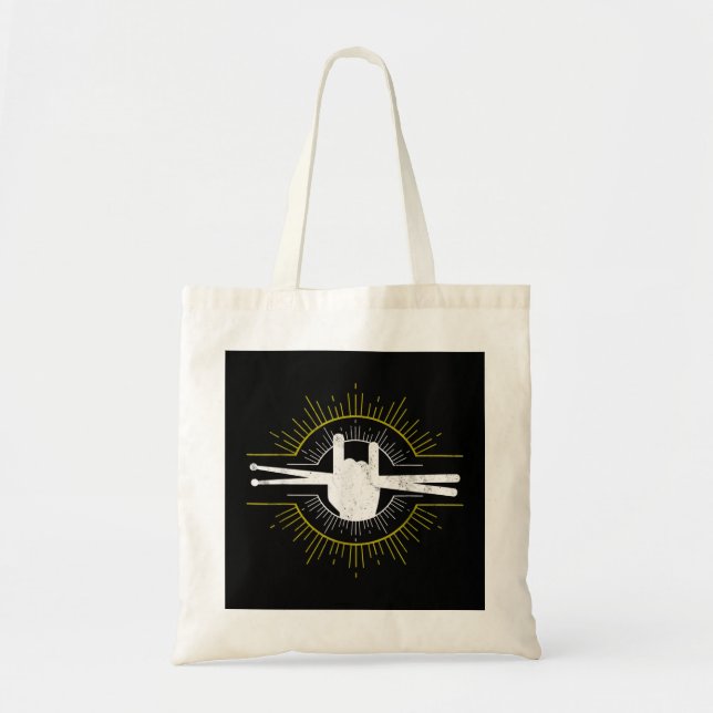 Bolsa Tote Drummer - Drum Fixa Presente de Camisa Rock & Roll (Frente)