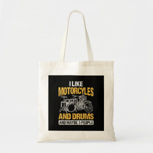 Bolsa Tote Drummer Drummer Eu Gosto De Motociclos E Tambores