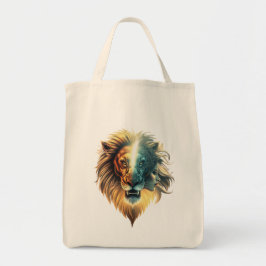 Bolsa Tote Dualidade de Força, Leão e Mulher.