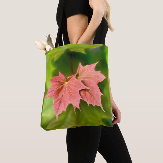 Bolsa Tote Duas folhas de maple (Close Up)