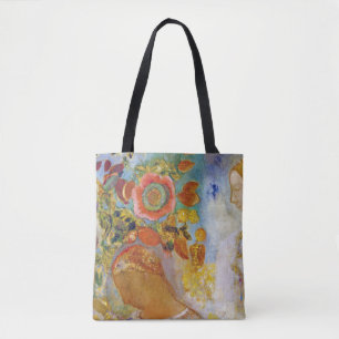 Bolsa Tote Duas jovens entre as flores, Redon