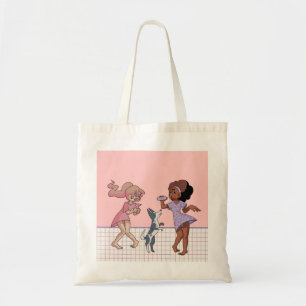 Bolsa Tote Duas Meninas Engraçadas Tote Bags