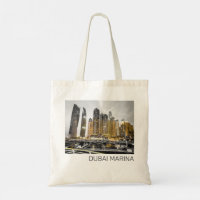 Dubai Marina Cidade UAE Skyline Vintage Panorama