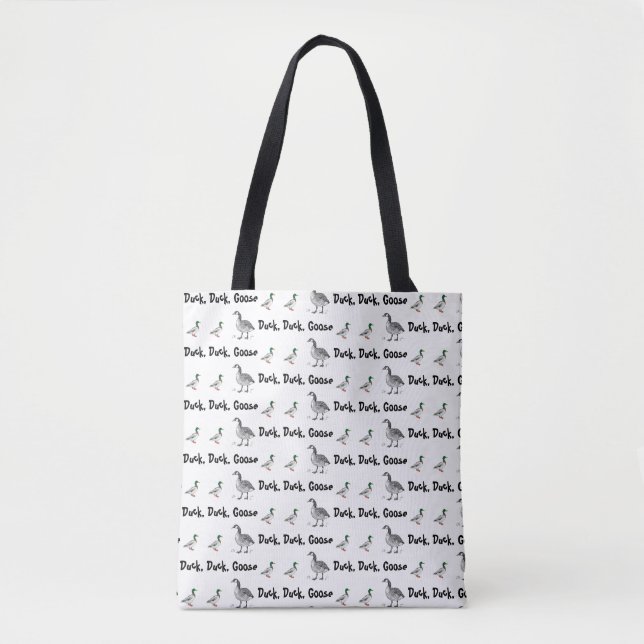 Bolsa Tote Duck Duck Goose Crianças Engraçadas Jogo Cartograf (Frente)