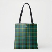 Duffy Clan Tartan Green Xadrez Monograma