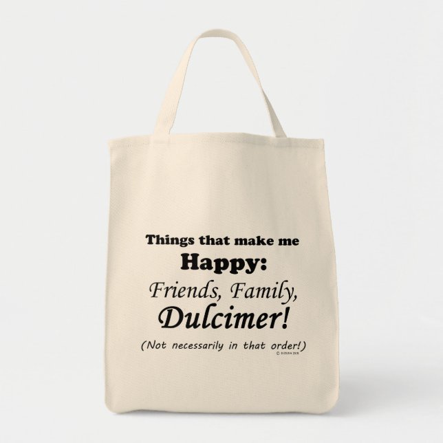Bolsa Tote Dulcimer Me Faz Feliz (Frente)