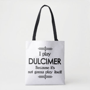 Bolsa Tote Dulcimer - Toca Música Deco Engraçado