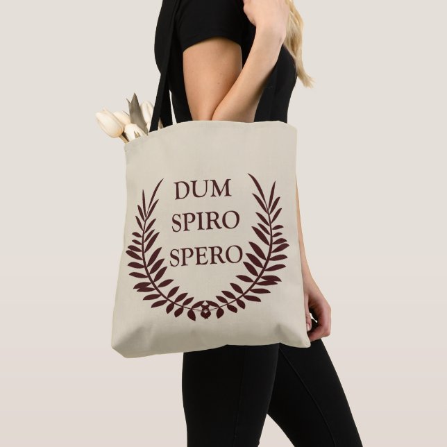Bolsa Tote Dum spiro spero (Close Up)