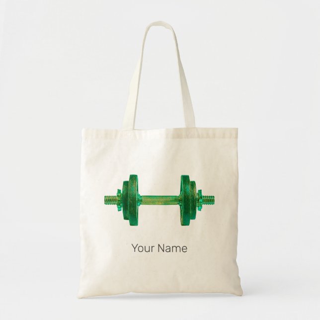 Bolsa Tote Dumbbell Retro Bodybuilder Gym Malhação Ou Treinad (Frente)