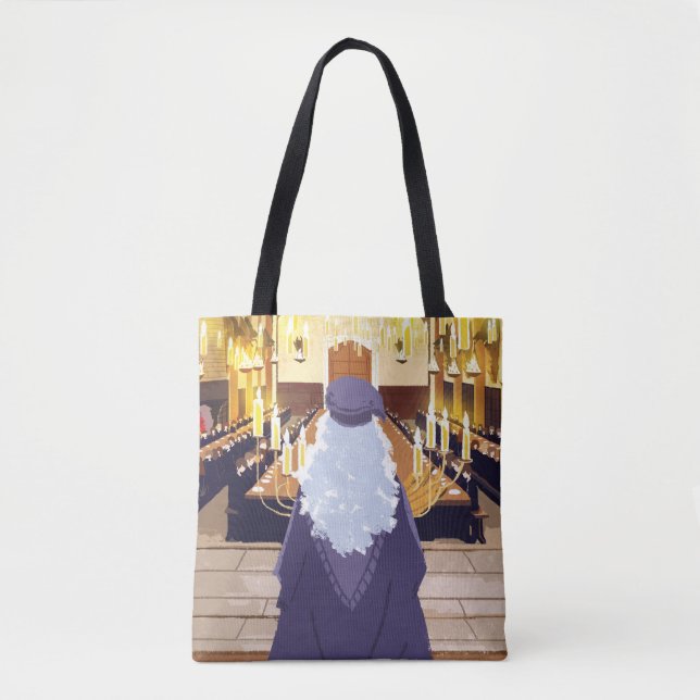 Bolsa Tote Dumbledore falando no Excelente Hogwarts Hall (Frente)