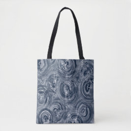 Bolsa Tote Dunkelblau und ganz schön wirbelige Batik   