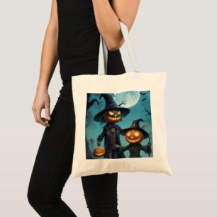 Bolsa Tote Duo de Abóboras de Halloween Assustadoras