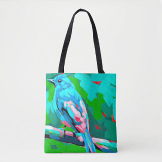 Bolsa Tote dupla-faced Bluebird