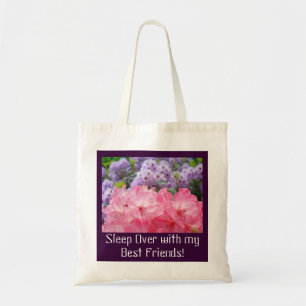 Bolsa Tote Durma com meus melhores amigos! Flores de Sacos de