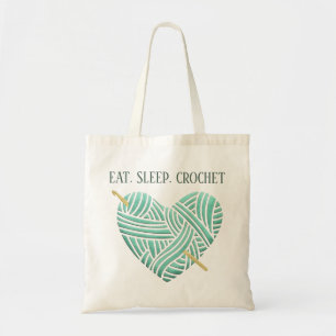 Bolsa Tote Durma e Coração Crochet